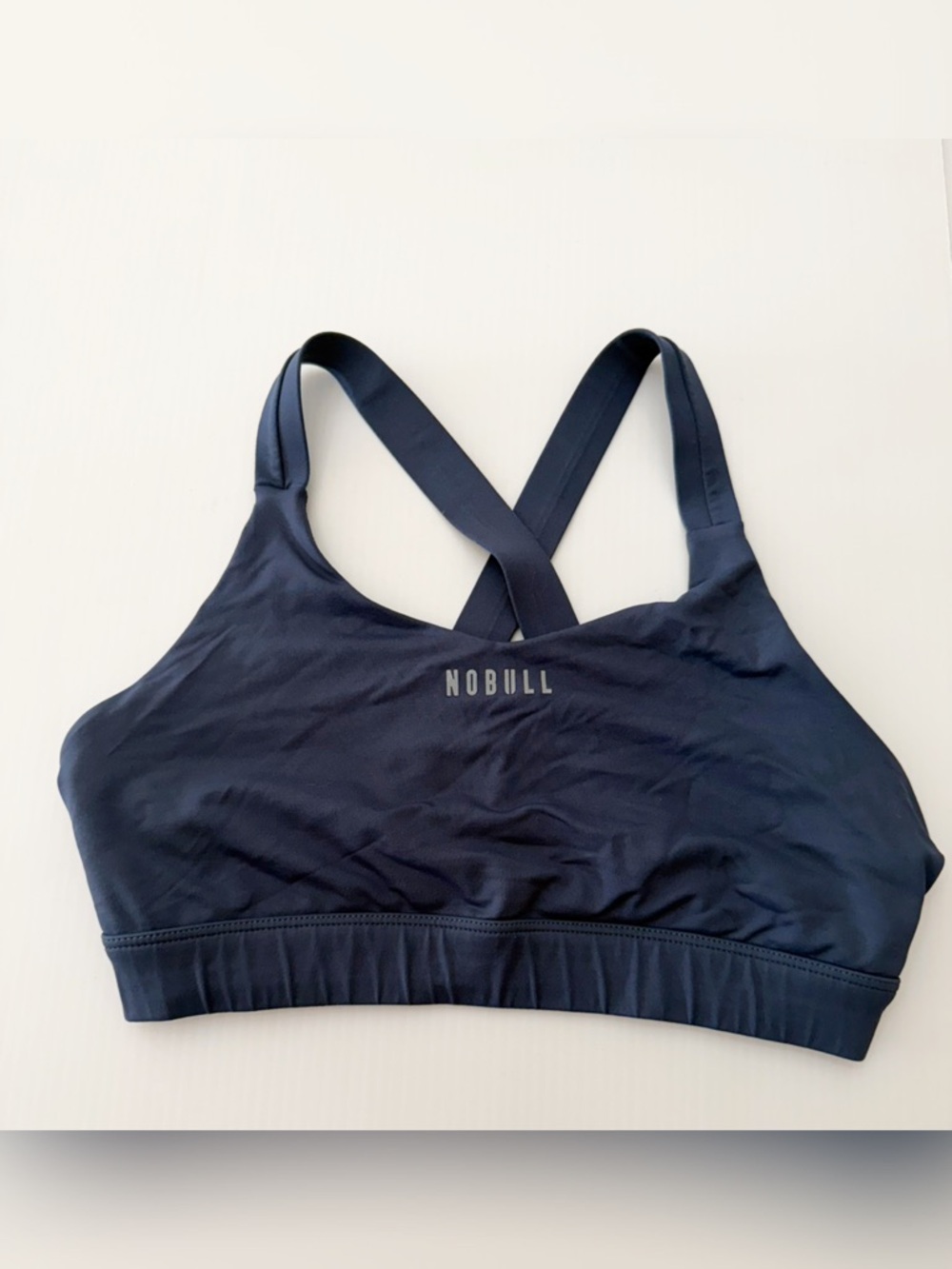NOBULL Navy Crossback Support Sports Bra - L